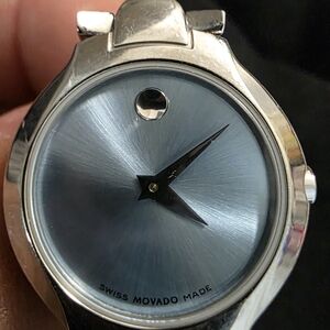 Movado Silver and Blue Women's Watch
